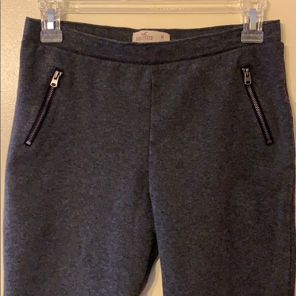 Hollister Pants - Hollister Gray Faux Zipper Pocket Jegging